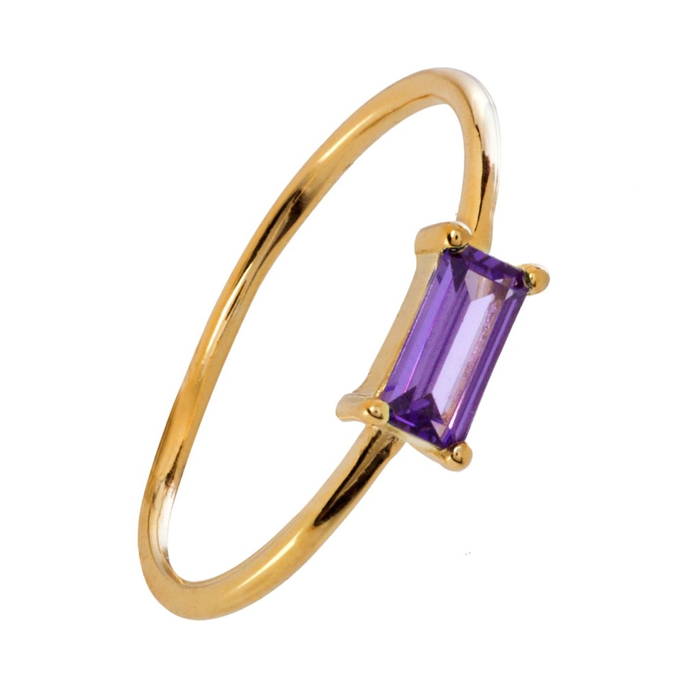 Tendance Ete 2020 Fashion Blog Mode Bijoux Jewelry Aleyole Ring Bague Simple Or Gold Pierre Stone Violet Purple