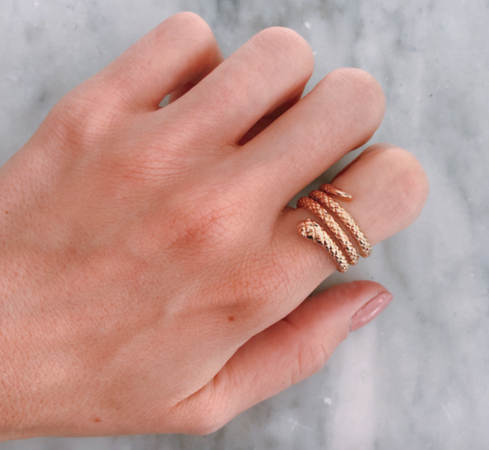Tendance Trend Bijou Jewellery Or Gold Silver Argent Leyte Store Serpent Snake Bague Ring Rose Gold