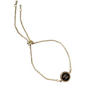 Medusa Label Vintage Logo Fashion Blog Mode Bracelet Chanel Or Gold Noir Black