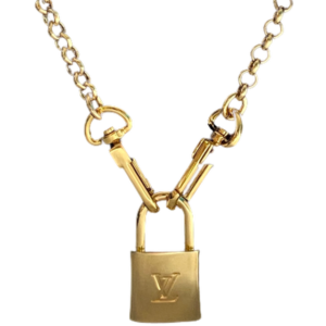 Medusa Label Vintage Logo Fashion Blog Mode Louis Vuitton Necklace Collier Lock Cadenas Or Gold
