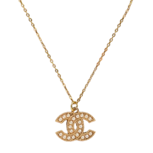 Medusa Label Vintage Logo Fashion Blog Mode Necklace Or Gold Chanel Pearl Perle