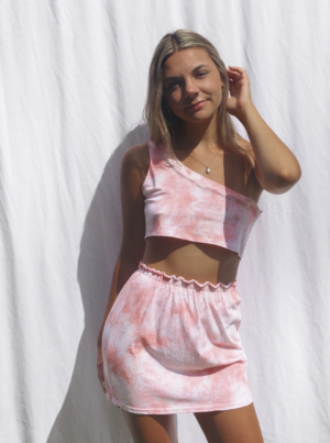 Sefina The Brand Fashion Blog Mode Tendance Trend Summer Ete 2020 Tie Dye Co Ord Set Pink Rose Skirt Jupe