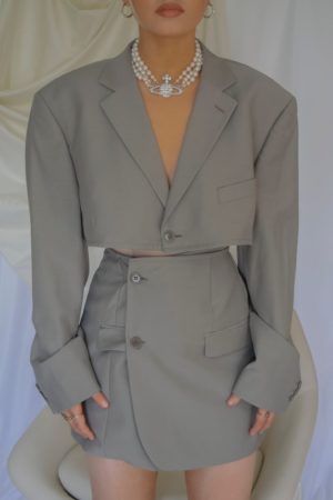 The Vintage Studio Fashion Blog Mode Tendance Trend Summer Ete 2020 Reworked Vintage Grey Balmain Set