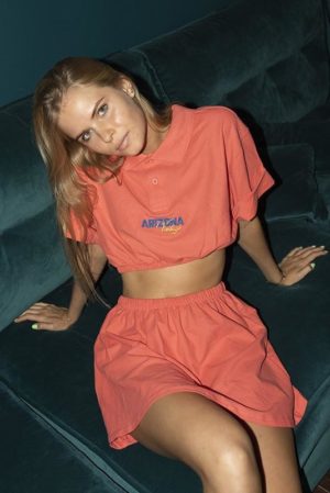 Arizona Vintage Reworked Fashion Blog Mode Tendance Trend Summer Ete 2020 Set Coral Crop Top Skirt