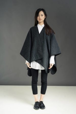 Manteau Cape La Mericaine Gris Anthracite Grey Fashion Blog Mode Tendance Automne Hiver 2020