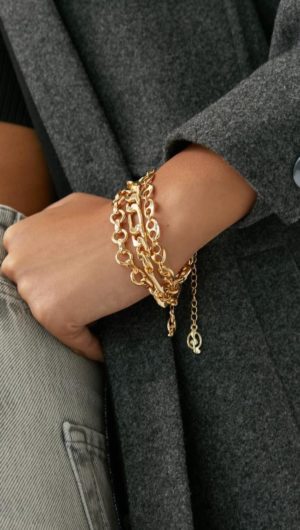 Junesixtyfive Fashion Blog Mode Tendance Automne Hiver 2020 Selection Stradivarius Bracelet Dore Or Maille Maillon Chaine