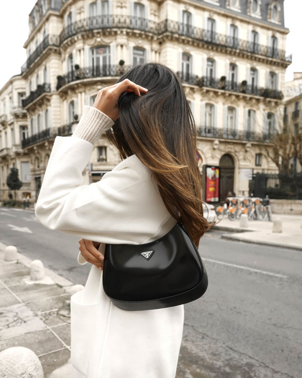 Junesixtyfive Fashion Blog Mode Tendance Hiver Look Ootd Manteau Blanc Full Plein Pied Cleo Prada